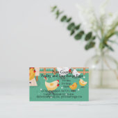 Poultry, Chicken Farm  Eggs Free Run, Organic Business Card (Standing Front)