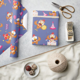 Poultry chicken funny funny wrapping paper