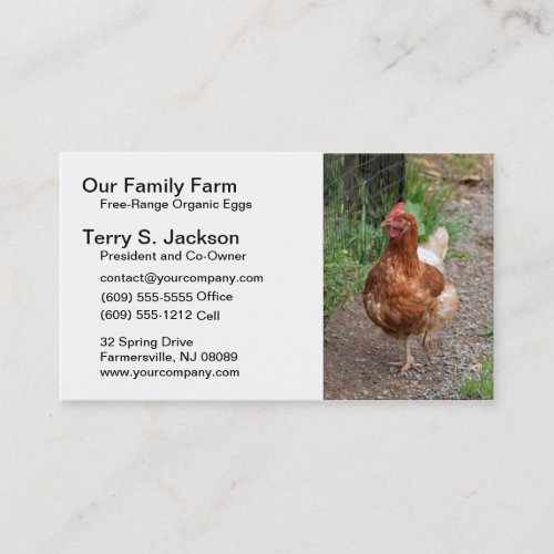 Poultry Farm Business Card