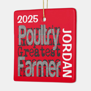 Poultry Farmer Extraordinaire CUSTOM Ceramic Ornament