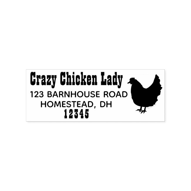 Poultry Funny Crazy Chicken Lady Return Address