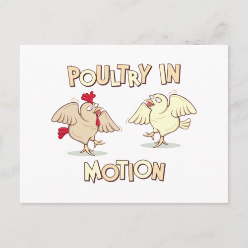 Poultry in Motion Postcard