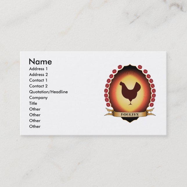 Poultry Mandorla Business Card (Front)
