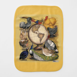 Poultry of the World Burp Cloth