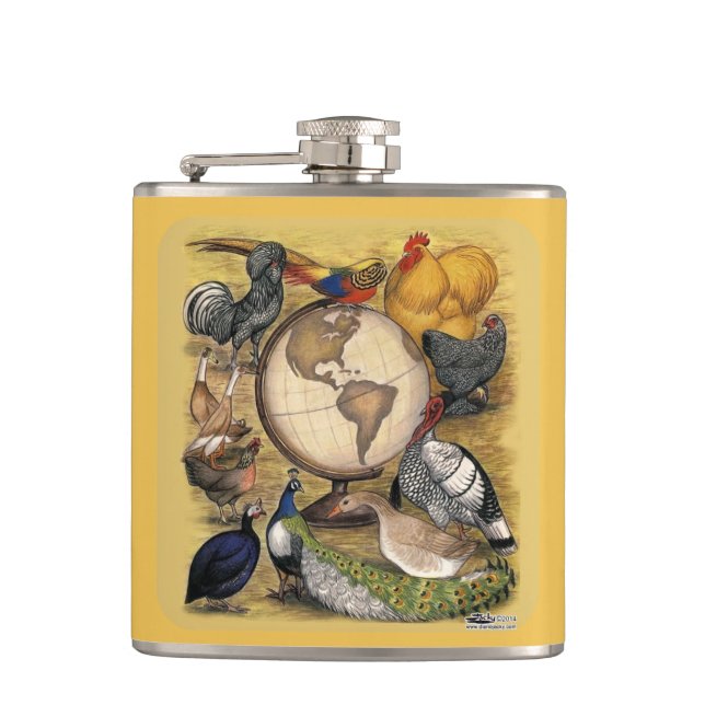 Poultry of the World Flask (Front)