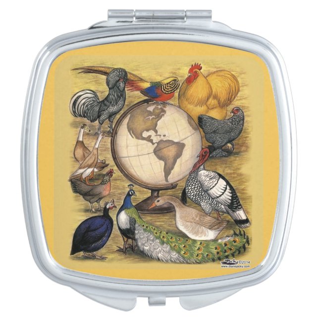 Poultry of the World Vanity Mirror (Front)