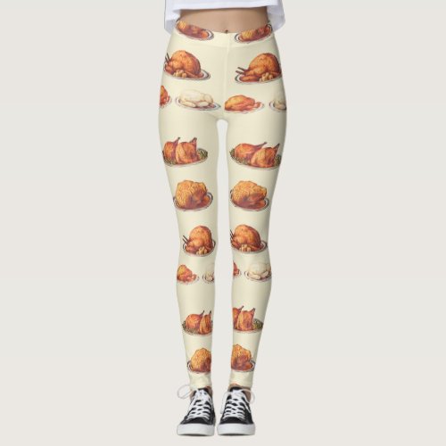 Poultry Roast Fowls Roast Goose Roast Turkey Leggings