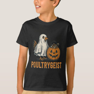 Poultrygeist Chicken Ghost Pumpkin Costume Hallowe T-Shirt