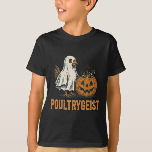Poultrygeist Chicken Ghost Pumpkin Costume Hallowe T-Shirt