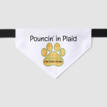 Pouncin’ in Plaid – Personalized Fall Cat Bandana