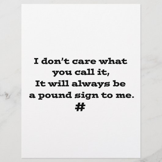 Pound Sign (Front)