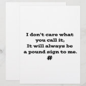 Pound Sign (Front/Back)