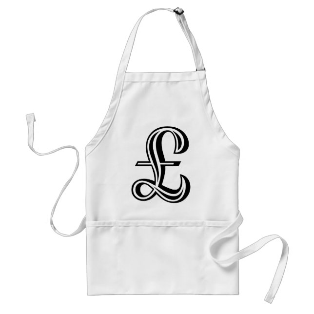 Pound Sign - Black Adult Apron (Front)