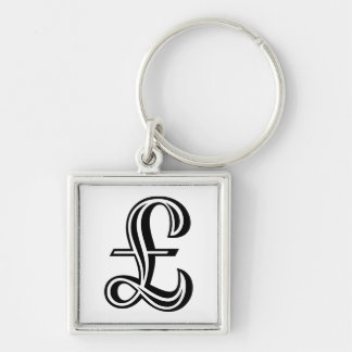 Pound Sign - Black Keychain
