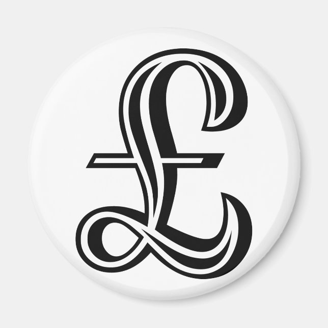 Pound Sign - Black Magnet (Front)