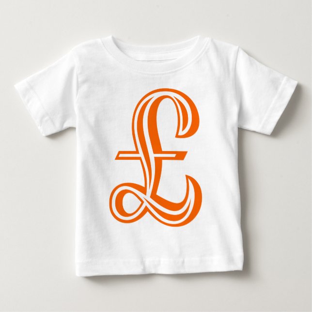 Pound Sign - Orange Baby T-Shirt (Front)
