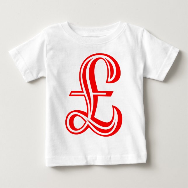 Pound Sign - Red Baby T-Shirt (Front)