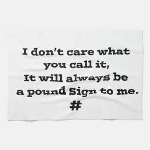 Pound Sign Towel