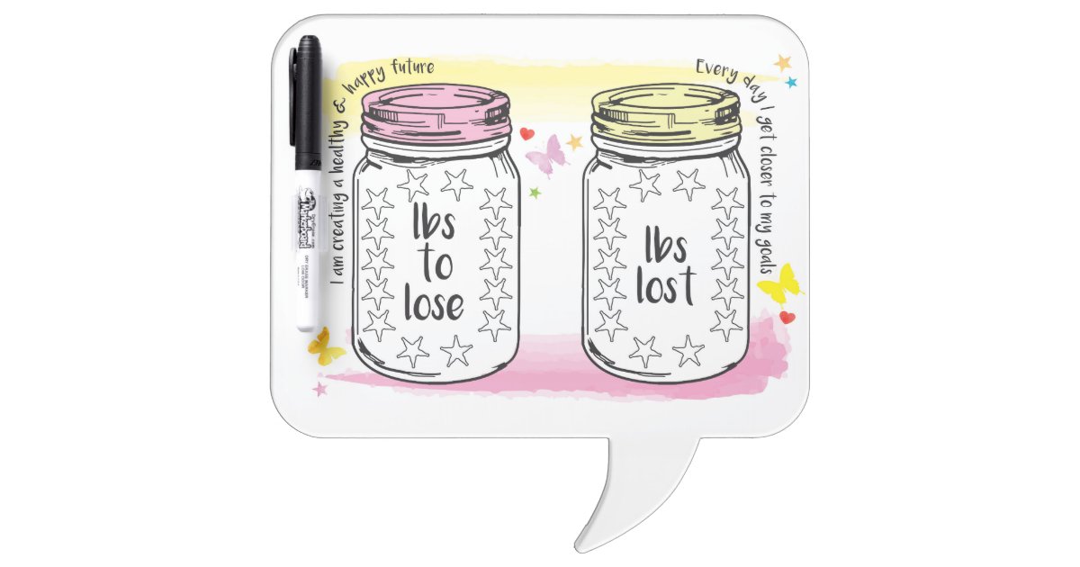 Pounds Lost Motivational Diet Weight Loss Tracker Dry Erase Board Zazzle Com