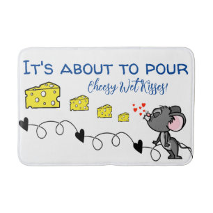Pour Cheesy Wet Kisses Mouse Bathroom Bath Mat