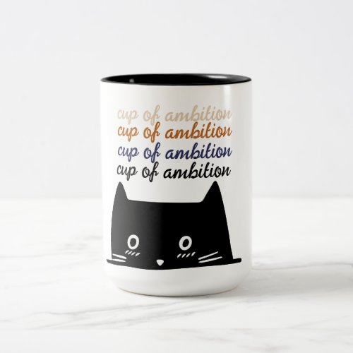 Pour Myself a Cup of Ambition _ Peeking Tuxedo Cat