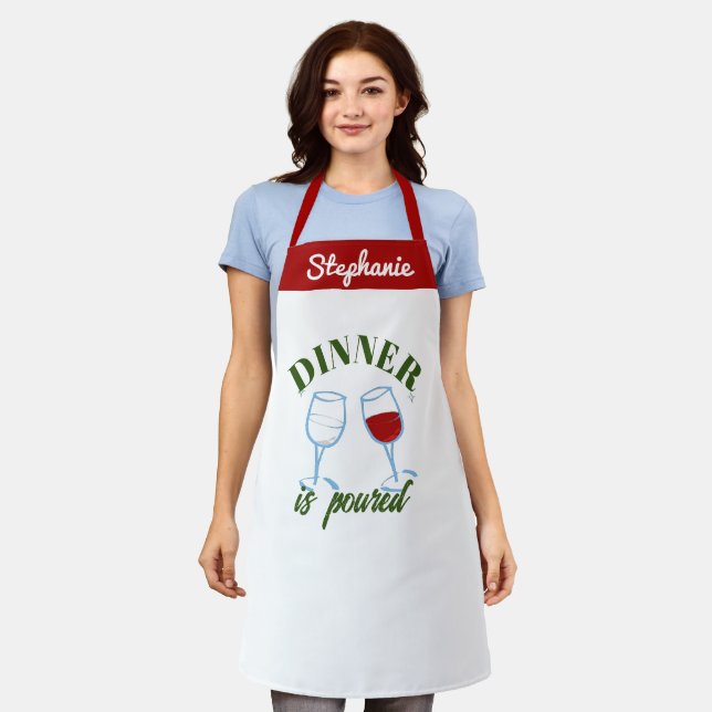 Pour Some Fun Wine Apron | Personalized Chef Gift (Worn)