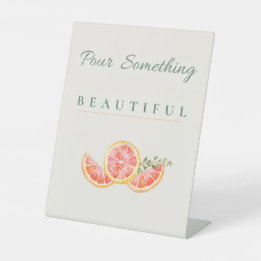 Pour Something Beautiful Mimosa Bar Sign