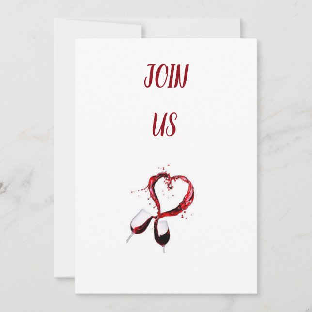 POUR THAT WINE ***VALENTINE*** PARTY INVITATION (Front)