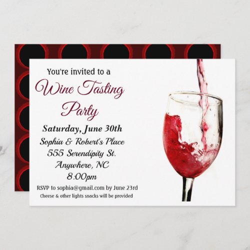 Pour Wine Tasting Party Invitation