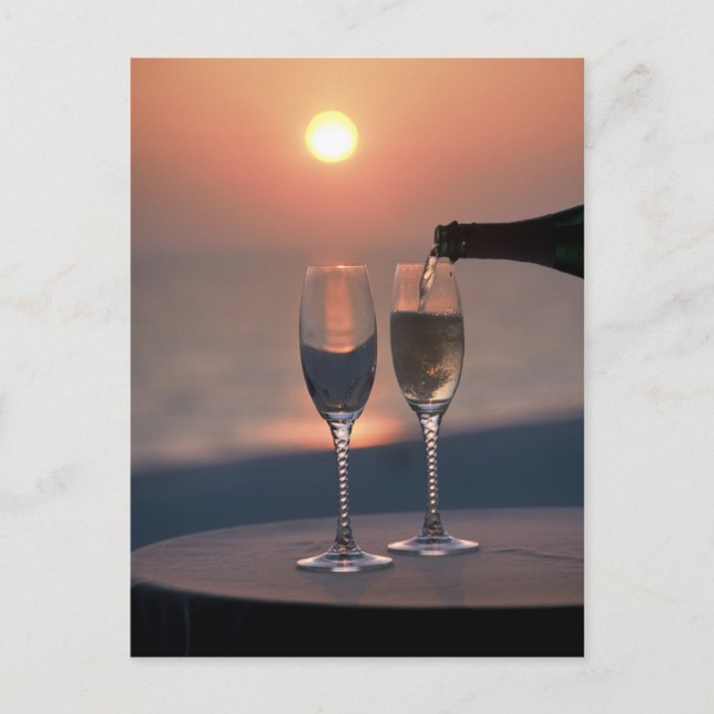 Pouring at Sunset Postcard (Front)