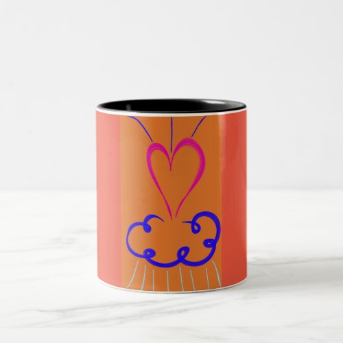 Pouring love Two_Tone coffee mug