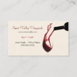 Pouring Red Wine Business Card at Zazzle