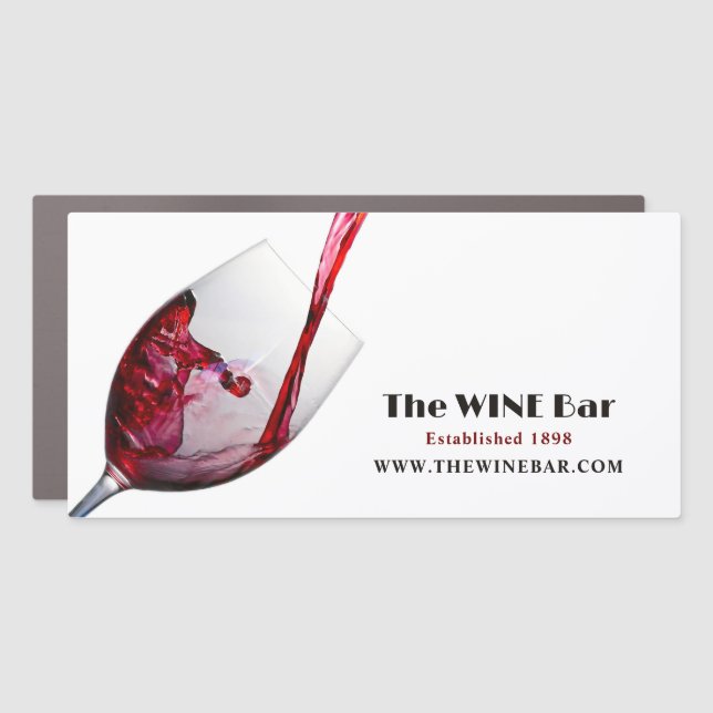 Pouring Red Wine, Wine Bar/Winery Car Magnet (Front)