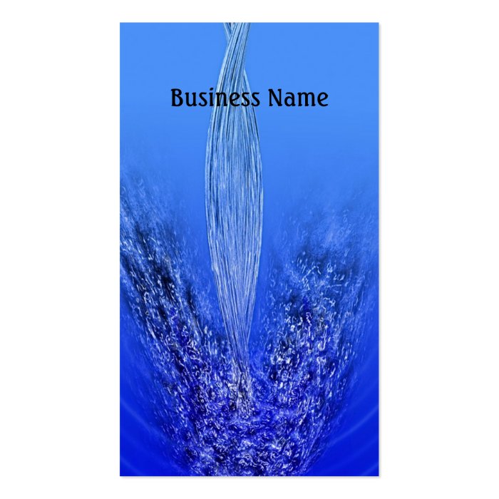 Pouring water business cards