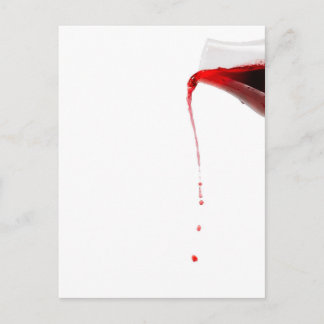 Pouring wine. postcard