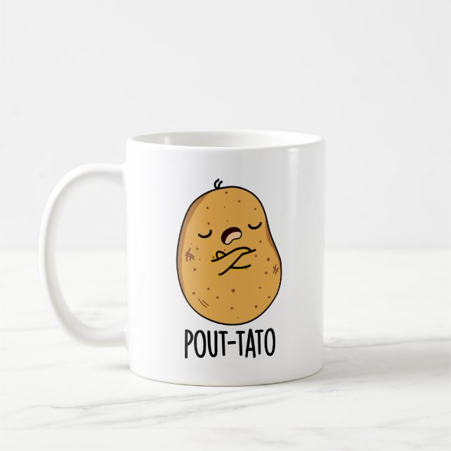 Pout-tato Funny Potato Pun  Coffee Mug (Left)