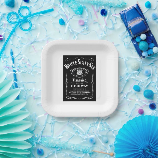 Poute 66 paper plates (Party)