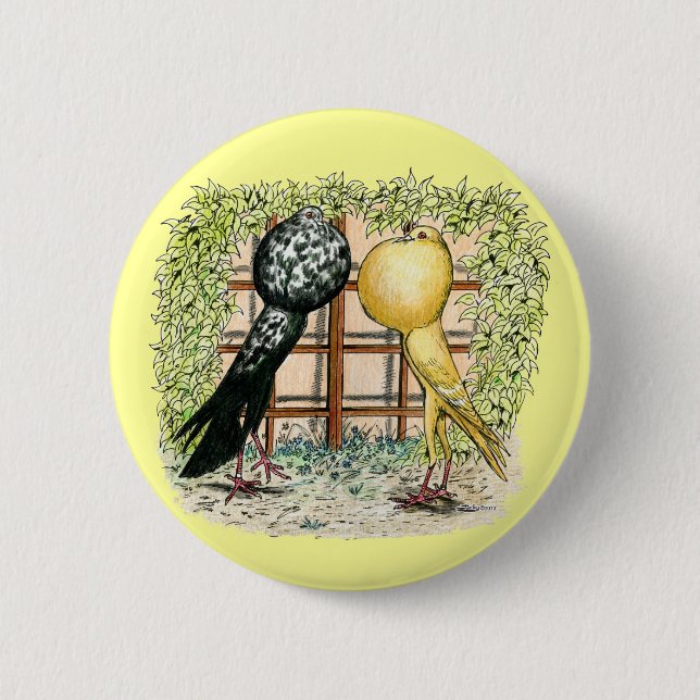 Pouter:  Brunners Pinback Button (Front)
