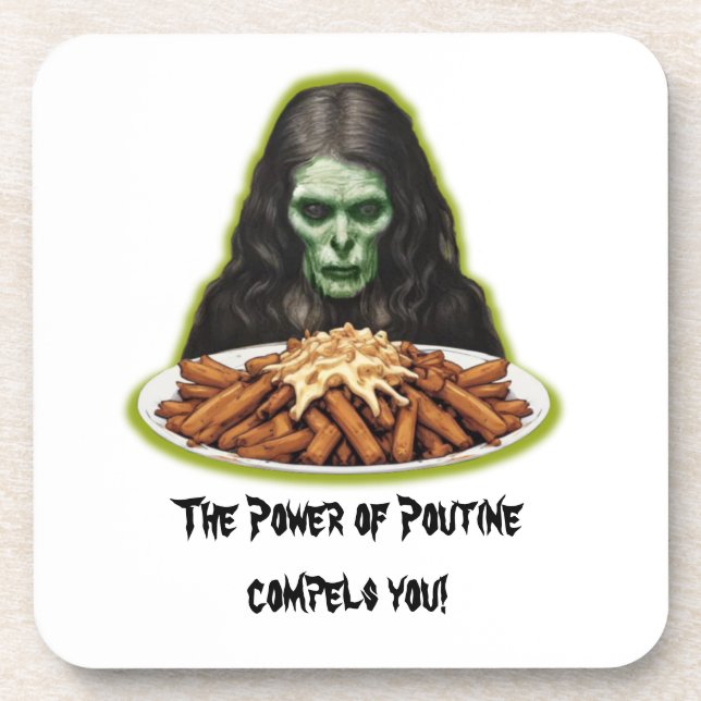 Poutine power beverage coaster (Front)