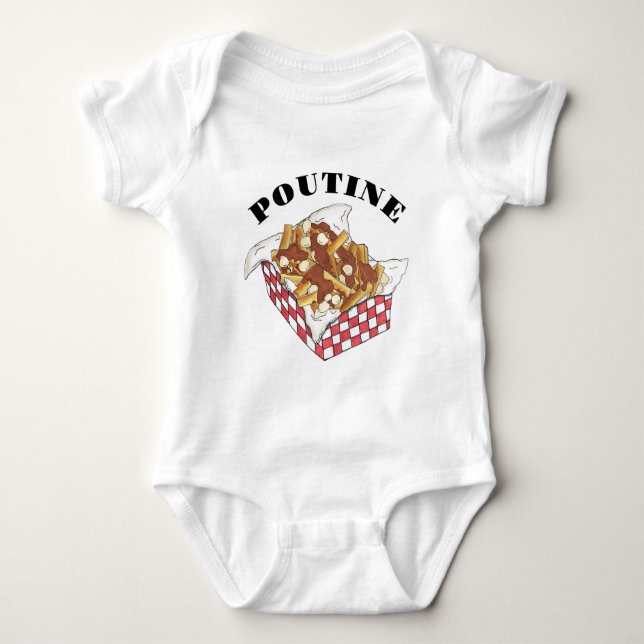 Poutine Quebec Canada Canadian Food French Fries Baby Bodysuit (Front)