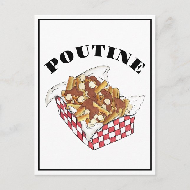 Poutine Quebec Canada Canadian Food French Fries  Postcard (Front)