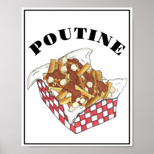 Poutine Quebec Canada Canadian Food French Fries Poster