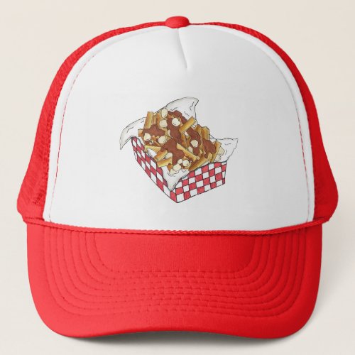 Poutine Quebec Canada Canadian Food French Fries  Trucker Hat