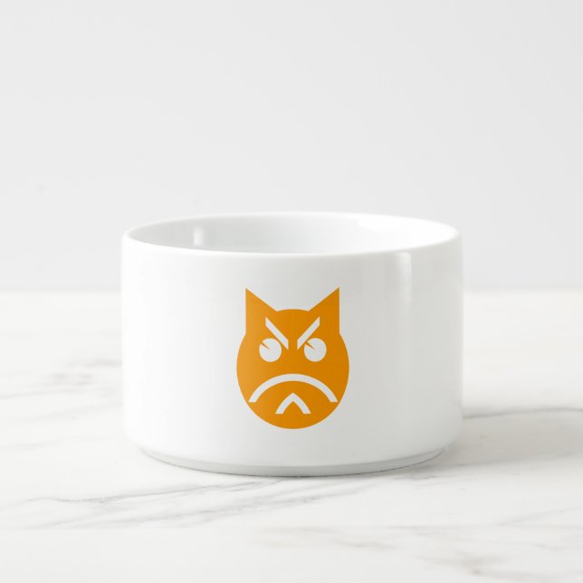 Pouting Emoji Cat Bowl (Center)