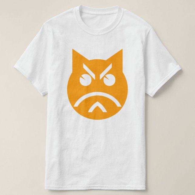 Pouting Emoji Cat T-Shirt (Design Front)