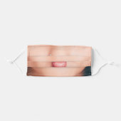 Pouty Lips Funny Face Adult Cloth Face Mask (Front, Folded)