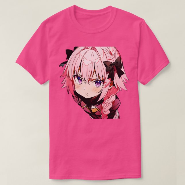 POV Astolfo is mad at you Kawaii Pouting  Boy Meme T-Shirt (Design Front)