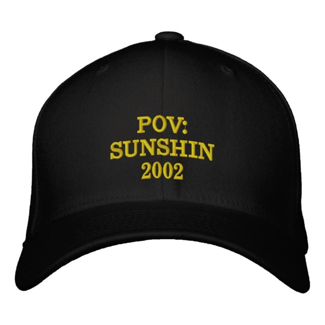 POV SUNSHIN 2002 Embroidered Black  Embroidered Baseball Cap (Front)