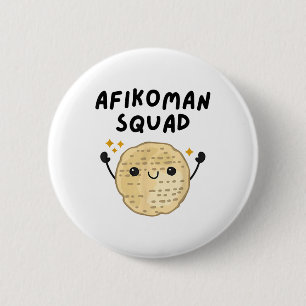 Pover Afikoman Squad Cute Pesach Toddler Kids Button
