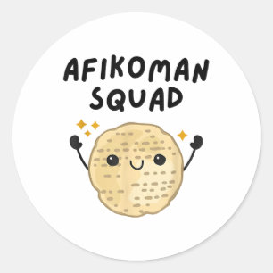Pover Afikoman Squad Cute Pesach Toddler Kids Classic Round Sticker